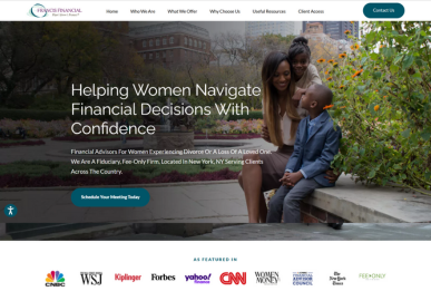 Screenshot of Francis Financial home page