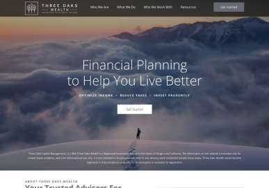 Three Oaks Wealth home page