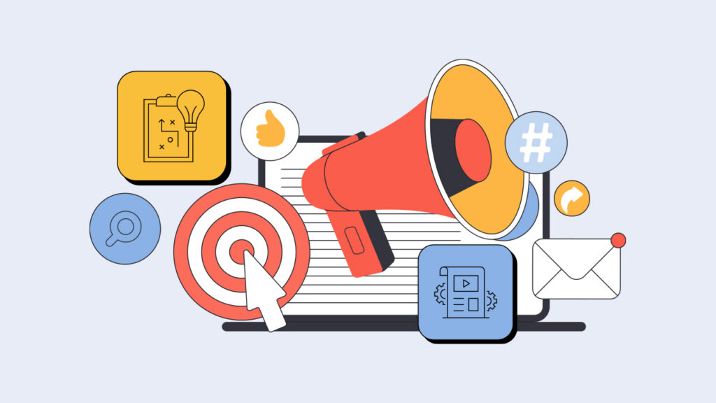 Financial advisor developing content marketing strategy with blog articles and keyword research